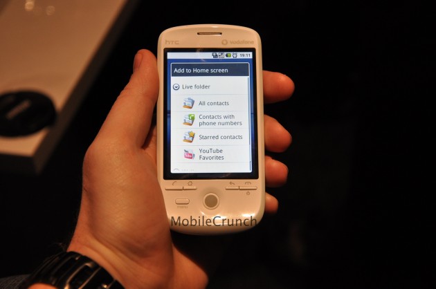 HTC Magic reveals new Cupcake “live folder” feature