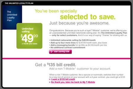 T-Mobile now offering $50 Unlimited Loyalty Plan nationwide