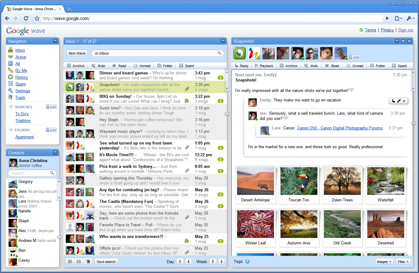 Google Wave adds new communication model, is ridiculously cool