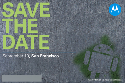 Motorola invites the world to its Android party on Sept. 10