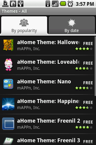Android Market adds new categories for themes, comics, health, and sports