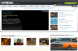 USTREAM video broadcasting app available in Android Market