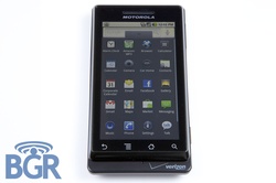 Motorola Droid stands still and poses for lots of pictures