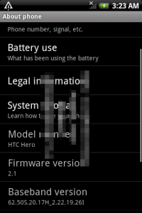 Android 2.1 caught in the wild with HTC Hero