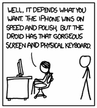 Droid vs. iPhone — in xkcd comic form