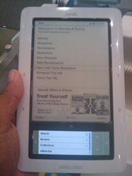 Barnes & Noble Nook ereader available in-stores and online this week