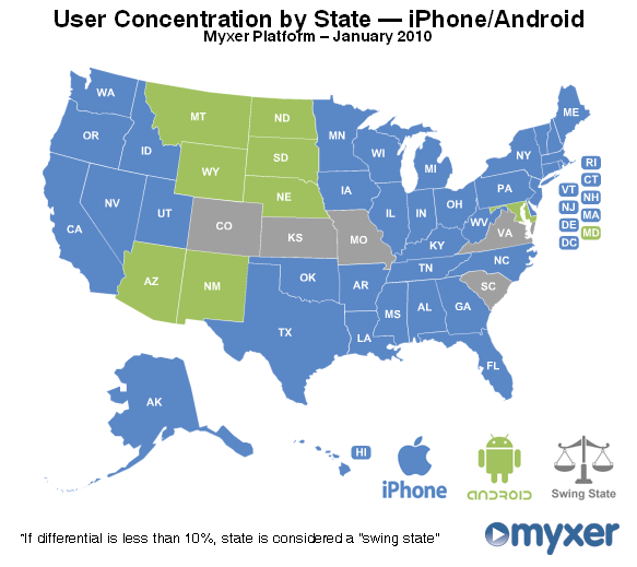 Android adoption higher in AT&T “3G-less” states