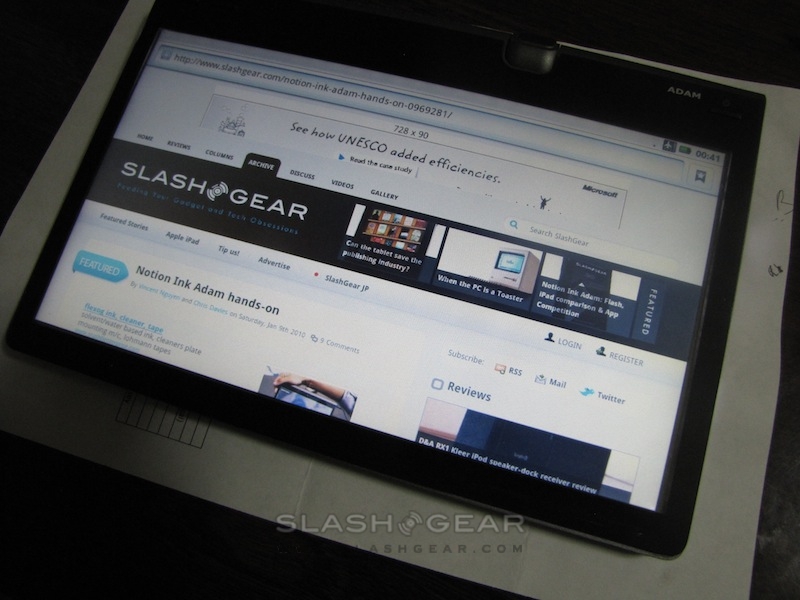 Suck it, iPad! Notion Ink’s Adam tablet has Flash support and built-in camera