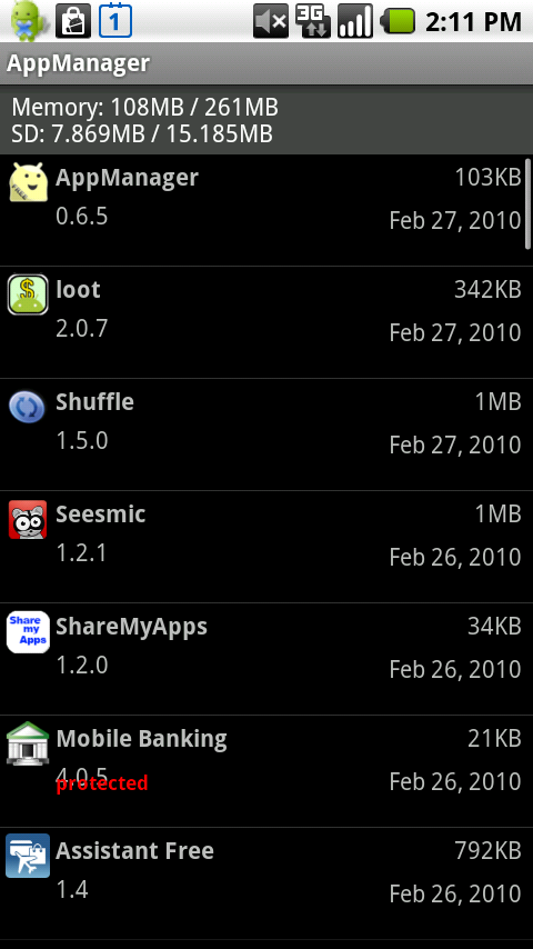AppManager: simple Android app backup and restoration