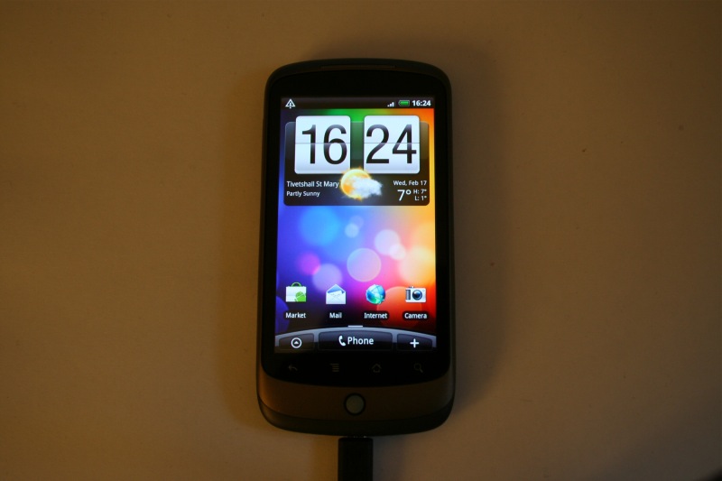 HTC Desire ROM loaded onto a Nexus One already