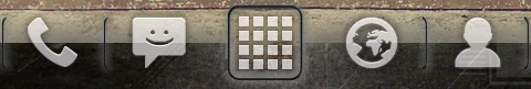 Custom LauncherPro dock background Custom LauncherPro dock background