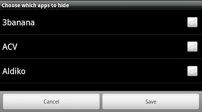Hide apps in the drawer Hide apps in the drawer
